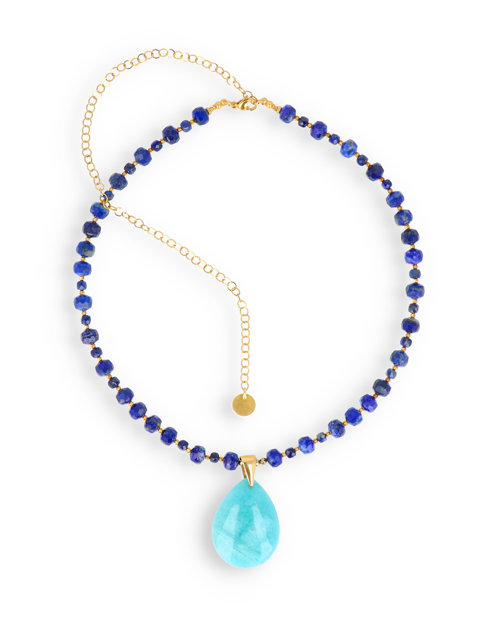 Naszyjnik Amazonit i Lapis Lazuli