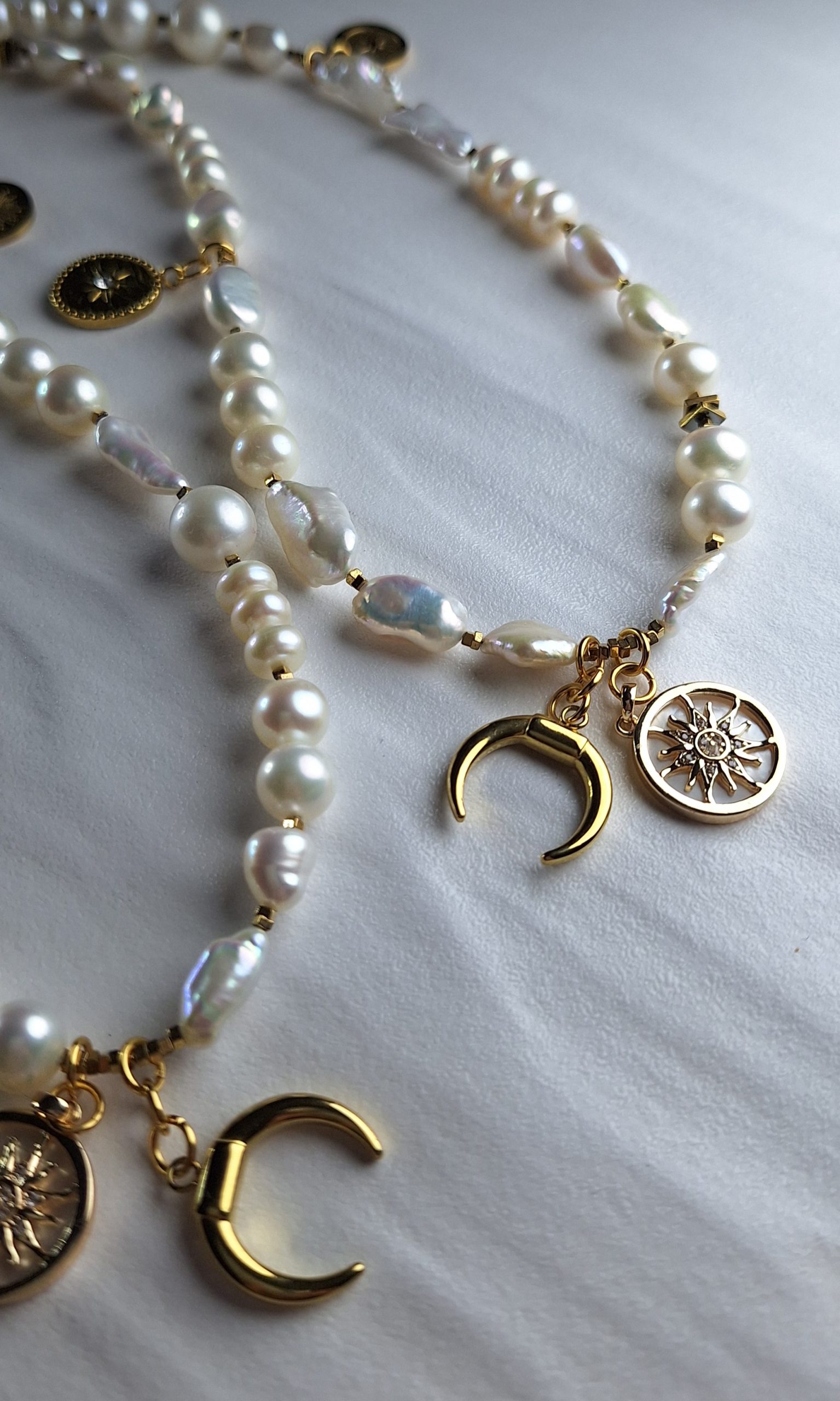 perły naturalne naszyjnik